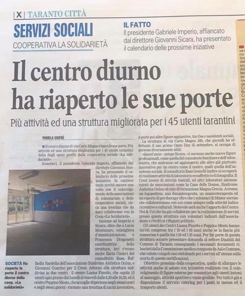 Articolo OPEN DAY